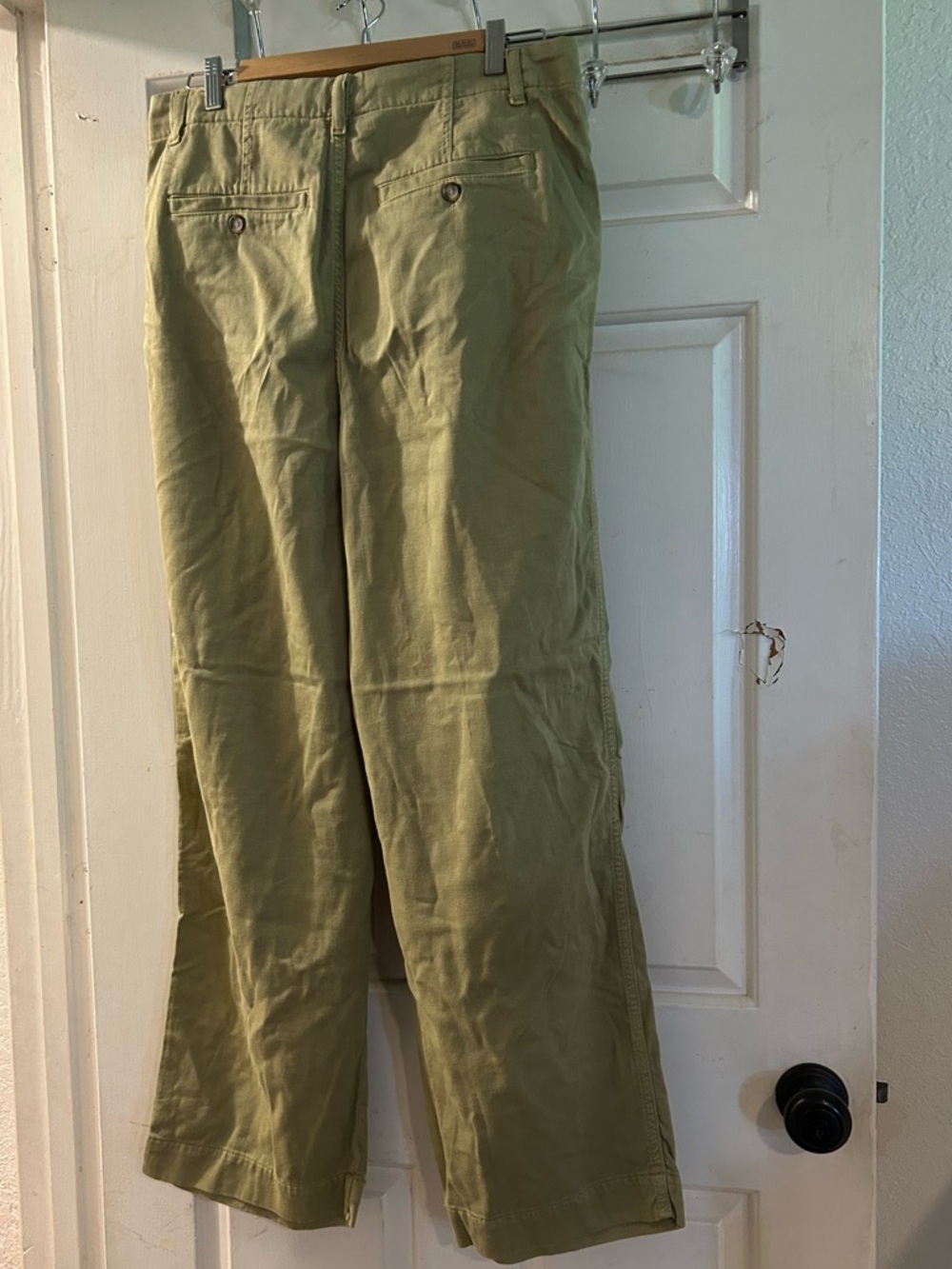 Free People Olive Green Pleated Chinos - Picture 3 of 4